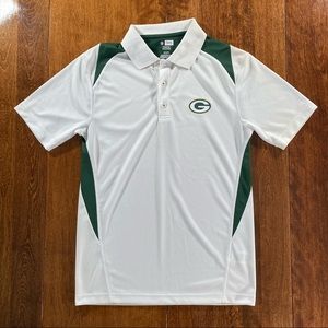 Mens NFL Team apparel Green Bay Packers polo white Small